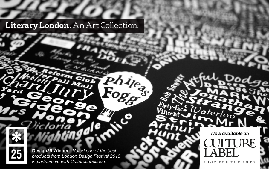 Literary London Map - Winner London Design Festival 25_o